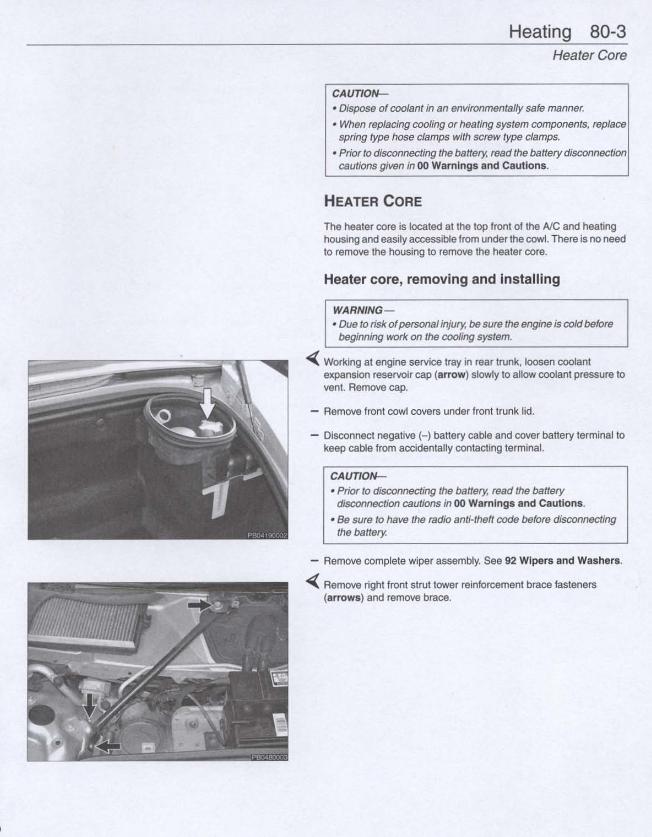 remplacement radiateur de chauffage sur boxster 986 de 1999 Heater12