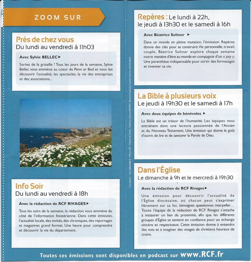 Planning des Messes et Pardons de l'Ensemble Paroissial Sant Mikêl (14 Septembre au 22 Décembre 2013), infos paroissiales et programme RCF Progra12