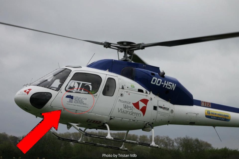 Hélicoptère de l'institut de médecine des secours d'urgence de l'Hôpital de Saint-Jean de Bruges S11210