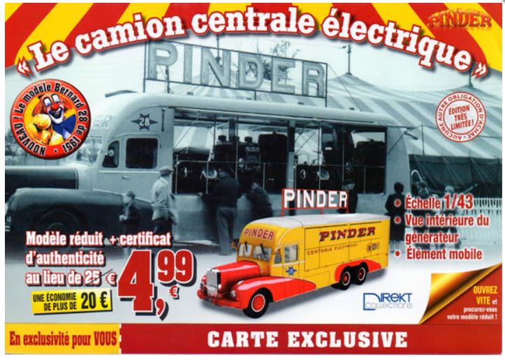 collection miniatures PINDER chez Direkt Collections Camion18