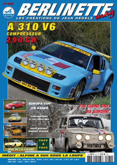 Berlinette Mag 62 - Alpine GTA Europa Cup - Challenge ASAVE Couv_m11