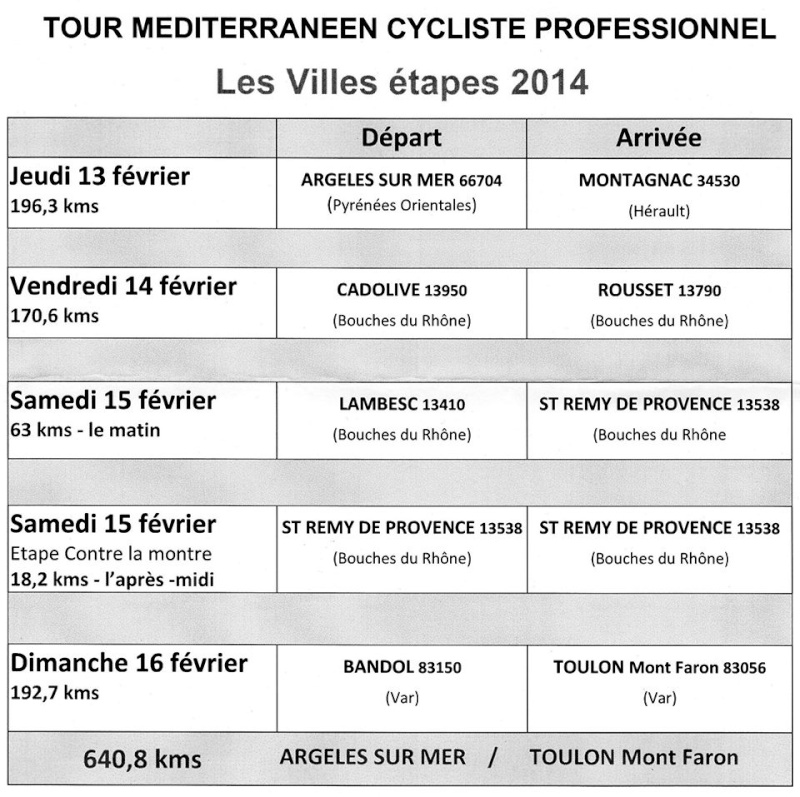 TOUR MEDITERRANEEN  --F-- 13 au 16.02.2014 14611410