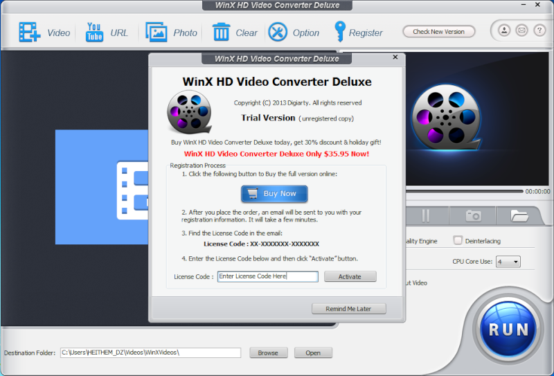 تحميل برنامج WinX HD Video Converter Deluxe أخر تحديث مع سريال التفعيل 111