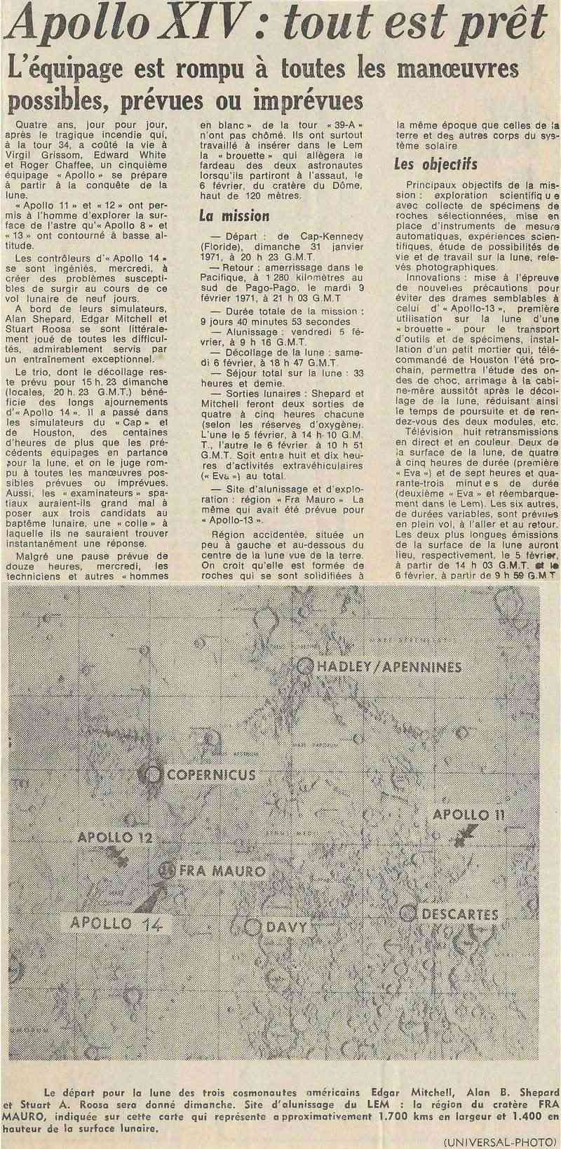 31 janvier 1971: Apollo 14 71012710