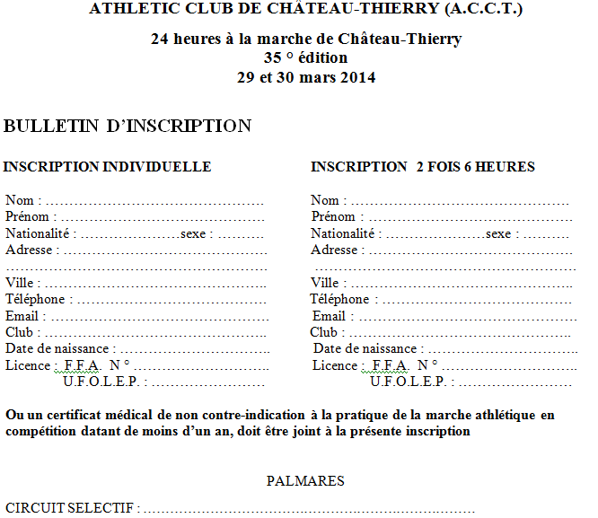 24 heures de Chateau-Thierry: 29-30 mars 2014 Chatea12