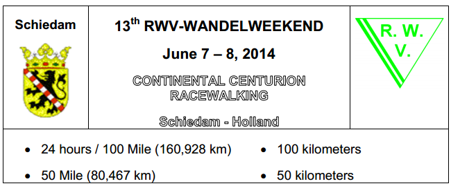 24h,100 EM, 100km, 50EM, 50km; Schiedam(NL): 7-8 juin 2014 Schied10