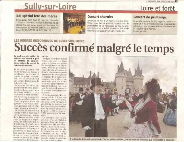 Les  Heures historiques de Sully sur Loire 2014 , 10 et 11 mai 2014 Numari13