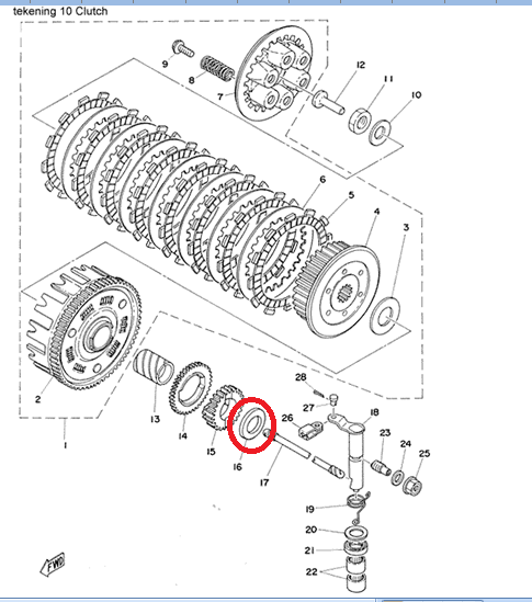 Embrayage-Cloche Noix-PIGNONNERIE-sr500-xt500 (1) : différences et modèles, montage pignons et rondelles ? - Page 2 Rondel10
