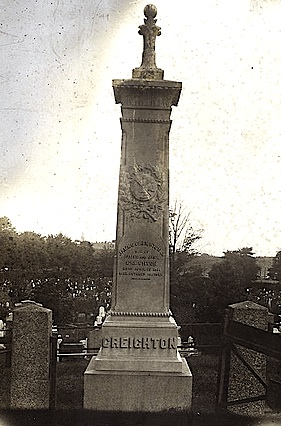 Creighton's grave marker restored Creigh10