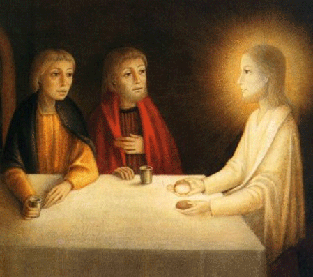 * Message Lumière * : Je crois que Jésus Ressuscité était ainsi : Lumineux comme le cierge pascal... Emmaus10