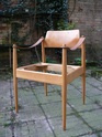 Chair with leather armrest - Egon Eiermann Modell SE 119 P1300160