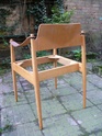 Chair with leather armrest - Egon Eiermann Modell SE 119 P1300162
