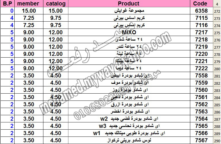 قائمة أسعار منتجات ماي واي في كتالوج ابريل 2014 ~~ بسعر الكتالوج ... بسعر العضويه ... عدد النقاط ~~  15_uoo10