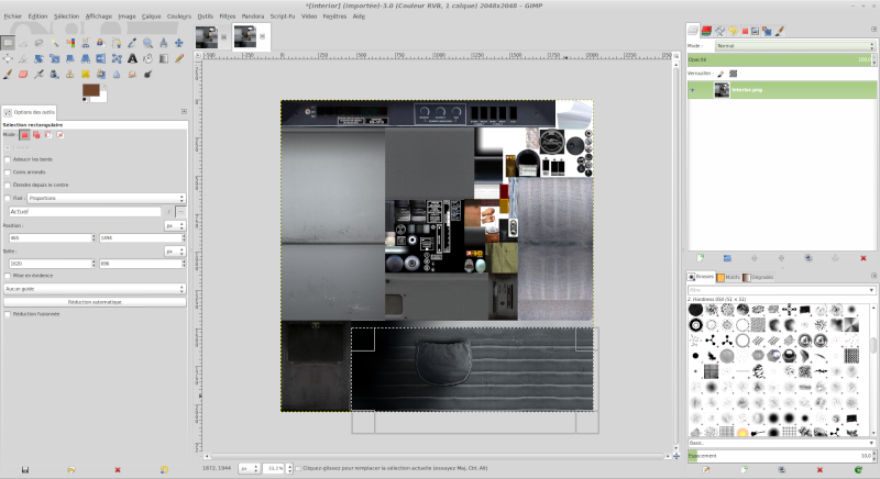 Comment changer les couleurs d'une texture avec GIMP. 110