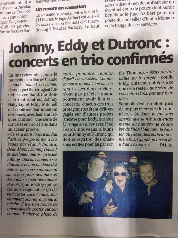 Johnny , Eddy et Jacques Dutronc envisagent une série de concert ensemble Bjespa10
