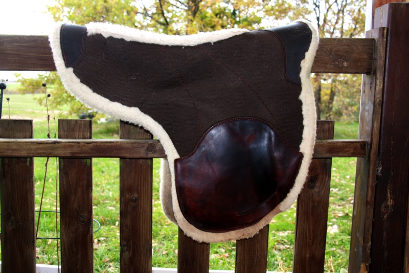Tapis mouton laine naturelle Gaston Mercier,renforts cuir  Img_5017