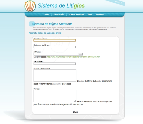 Grupo ShiftActif - Sistema de litígios Shiftactif Form10