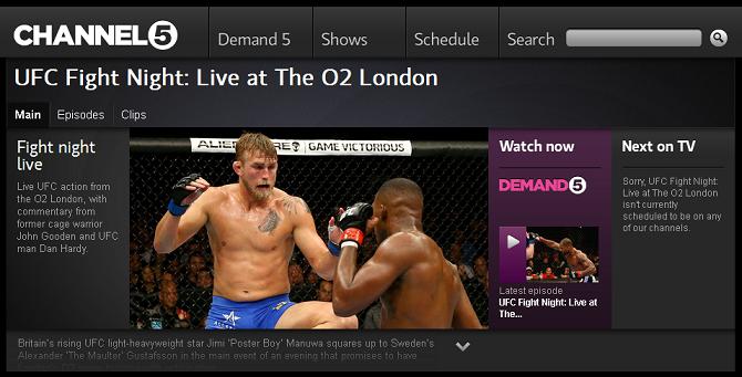 Viacom buying UK major network free 'Channel 5' UFC broadcasting partner (Fox deal-like) in the UK 510