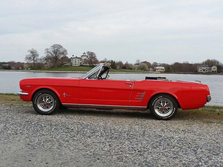 66 red convertible, very nice car Image14