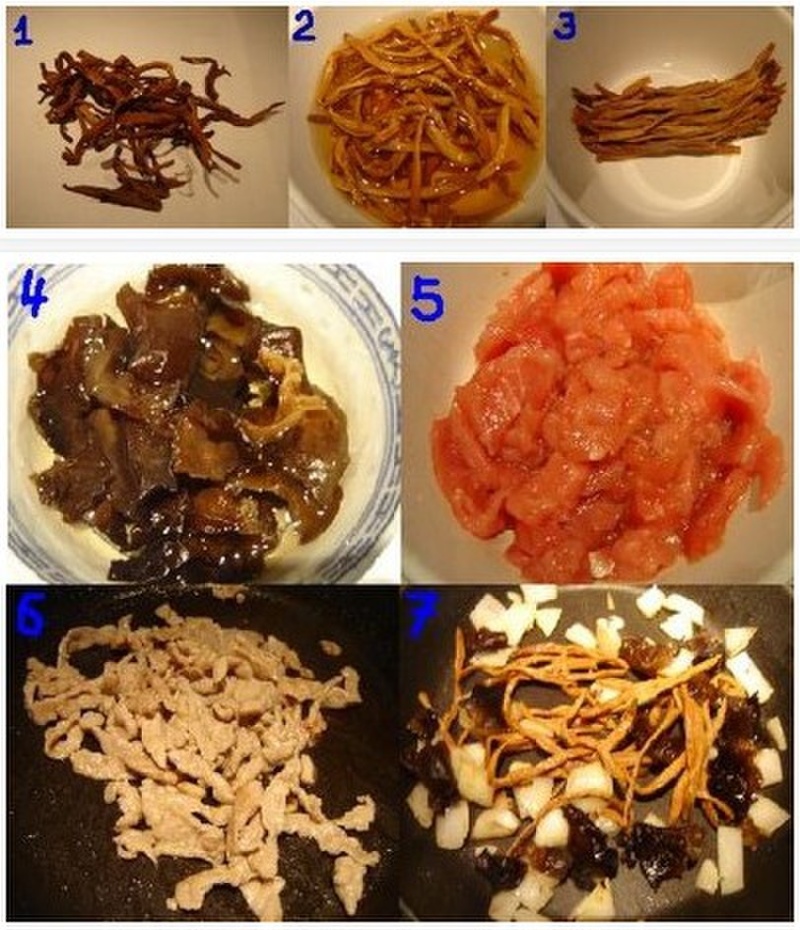 Cuisine chinoise : Porc aux fleurs de lys 木樨肉 mù xū ròu Rec4-a10