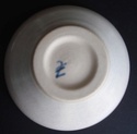 Blue lidded pot with Z or F or NH mark - Alex Hunter  Lidded12