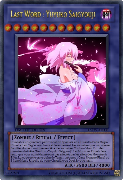 Carte Yu-Gi-Oh! Touhou ! Lyuyuk11