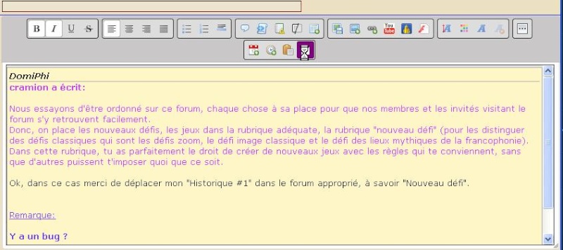 Répondre avec "citer" : y a un bug ? [Résolu] Editio10