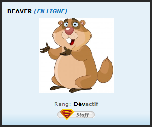 Beaver: Nouveau dévactif dans le Staff FA 30-01-14
