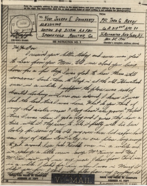 Vos lettres US ww2 V-mail11