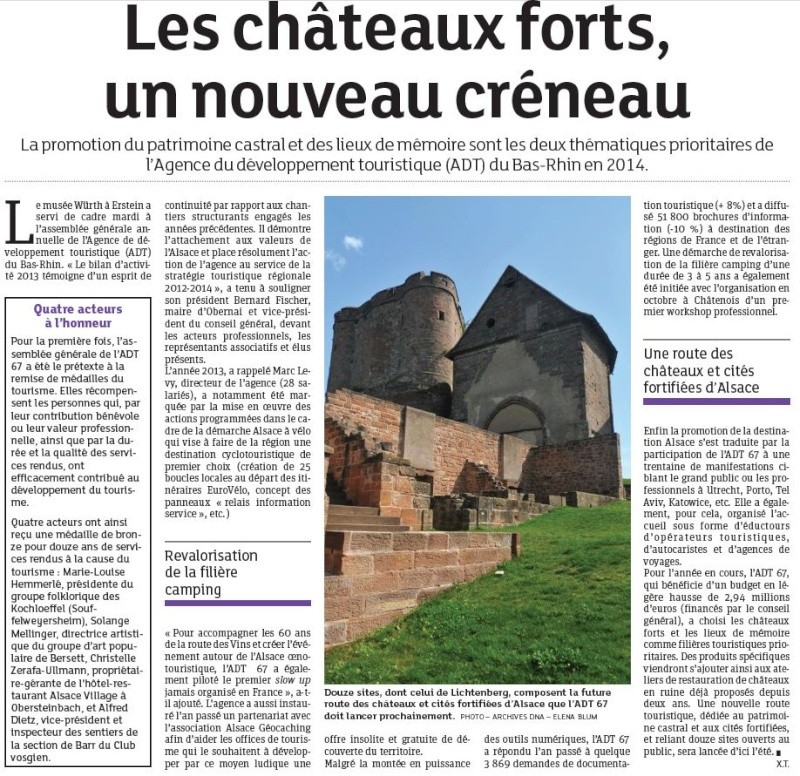 article DNA "les châteaux forts, un nouveau creneau" du 22 mai. Captur15