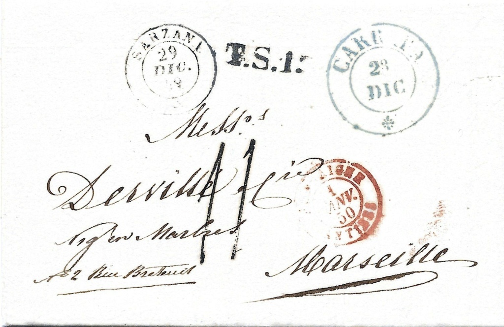 Lettre de CARRARE pour Marseille le 28/12/1849 Carrar11