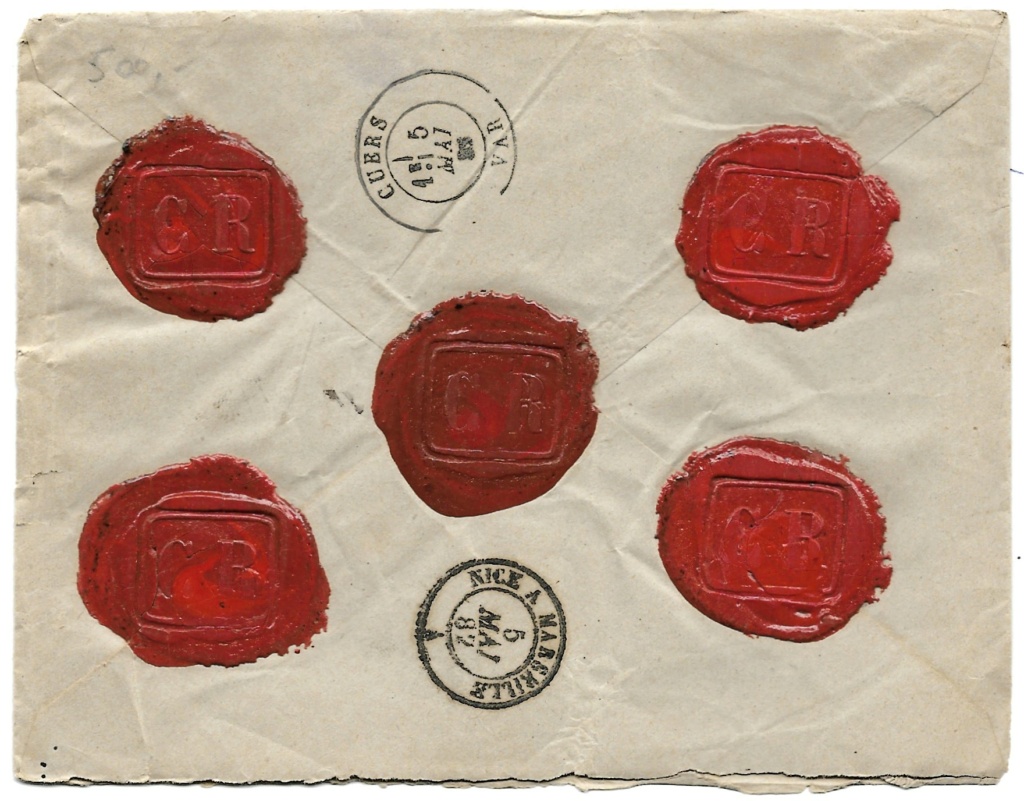 Besoin d'aide : Tarification d'une lettre chargée au 04 mai 1882 Toulon32