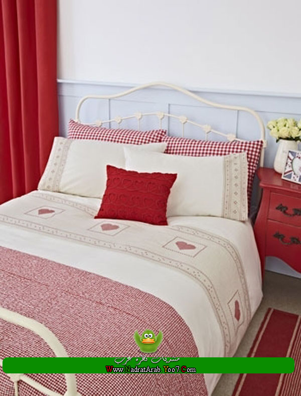 غرف نوم باللون الاحمر2014-صور سرير رومانسي2014- سراير بألوان جذابة 2014 189