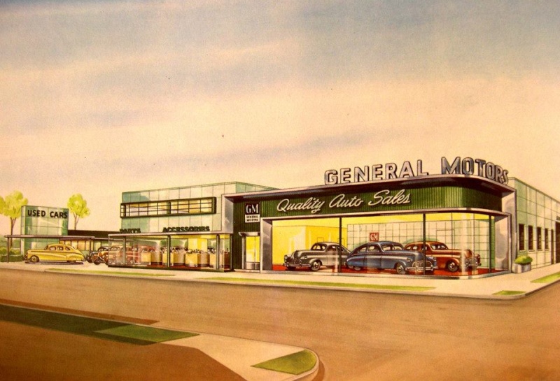 Car Showrooms & Dealerships - Concessionnaires automobiles - 1950s - 1960s 10250310
