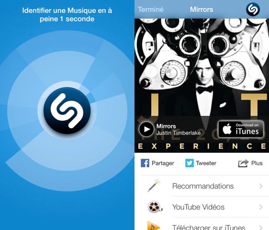 Top pour la musique : Shazam cherche automatiquement les chansons, SoundHound est plus rapide Shazam11