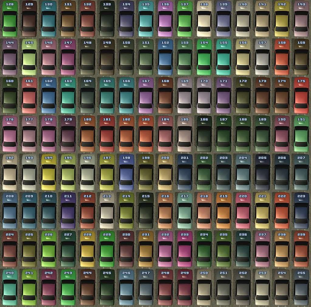 SA-MP Color Car Ids (/colorcar)