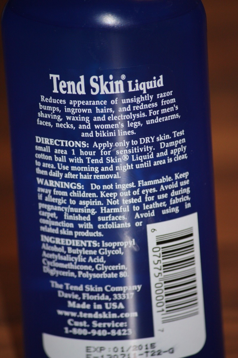 "Tend Skin " contre les boutons de rasage, les poils incarnés et le feu du rasoir Img_5311