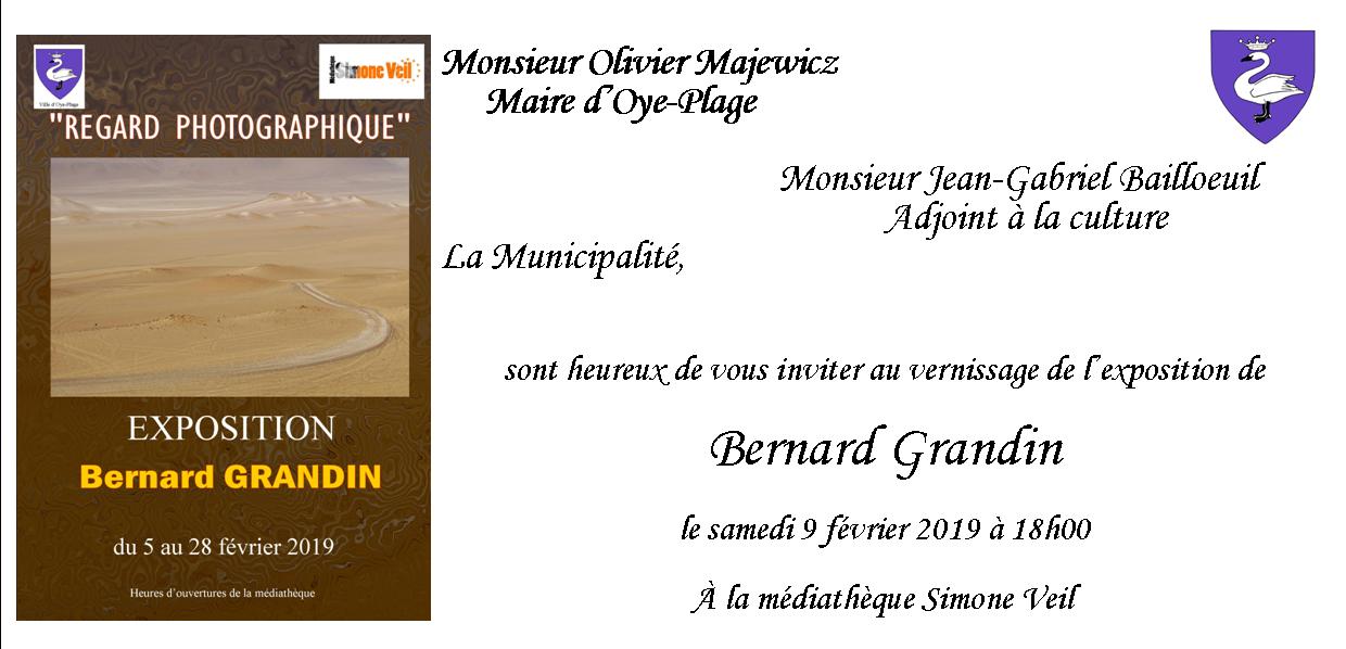 Exposition à Oye Plage de Bernard Grandin Invita10
