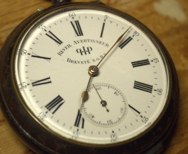 Vendue - montre de poche avec complication réveil HP   SGDG  Dsc_0416