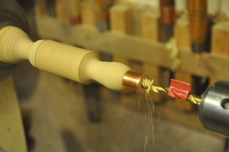 Tournage d'un manche modele londonien en buis. Making a London pattern boxwood chisel handle. London48
