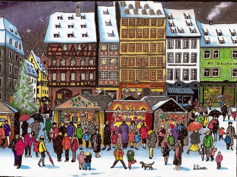 Carte postale d'un marché de Noël Carte_10