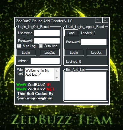 ZedBUzZ Online Add Flooder V1.0 Zbonl10