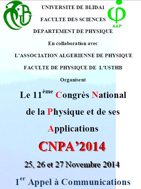 Le 11ème Congrès National de la Physique et de ses App. CNPA’ 2014 Cong_210