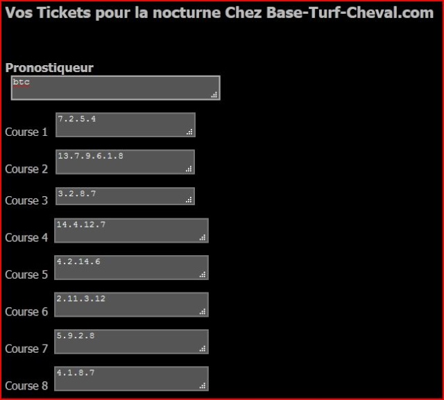 Vendredi 06 décembre 2013 > Quinté et autres réunions / courses hippiques Snipim25