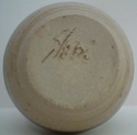Studio pottery with incised signature Marks113