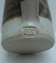 STUDIO POTTERY COFFEE CUP - mystery MC mark - not Cardew or Curley Marksp58