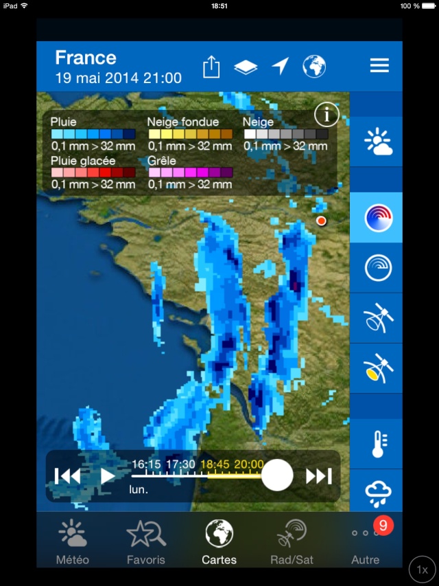 Dégradation orageuse potentiellement active pour ce soir et surtout durant la nuit prochaine. Image28