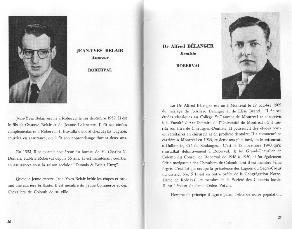 MINI BIOGRAPHIE DE PERSONNALITÉES DU S-L-ST-JEAN 01310