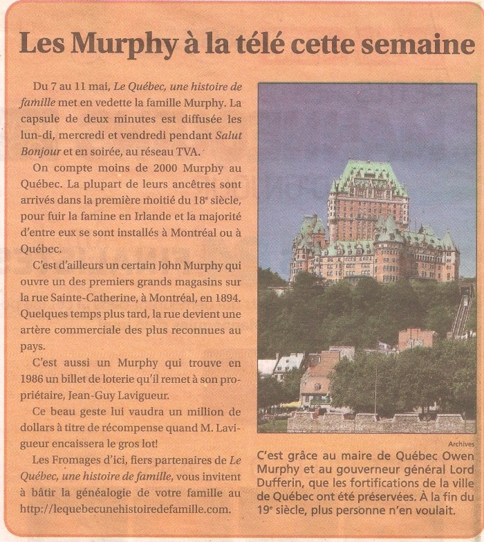 LES MURPHY CETTE SEMAINE. Murphy10