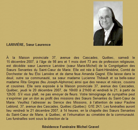 Larivière Soeur Laurence,en religion Soeur Marie Michel Soeur_15